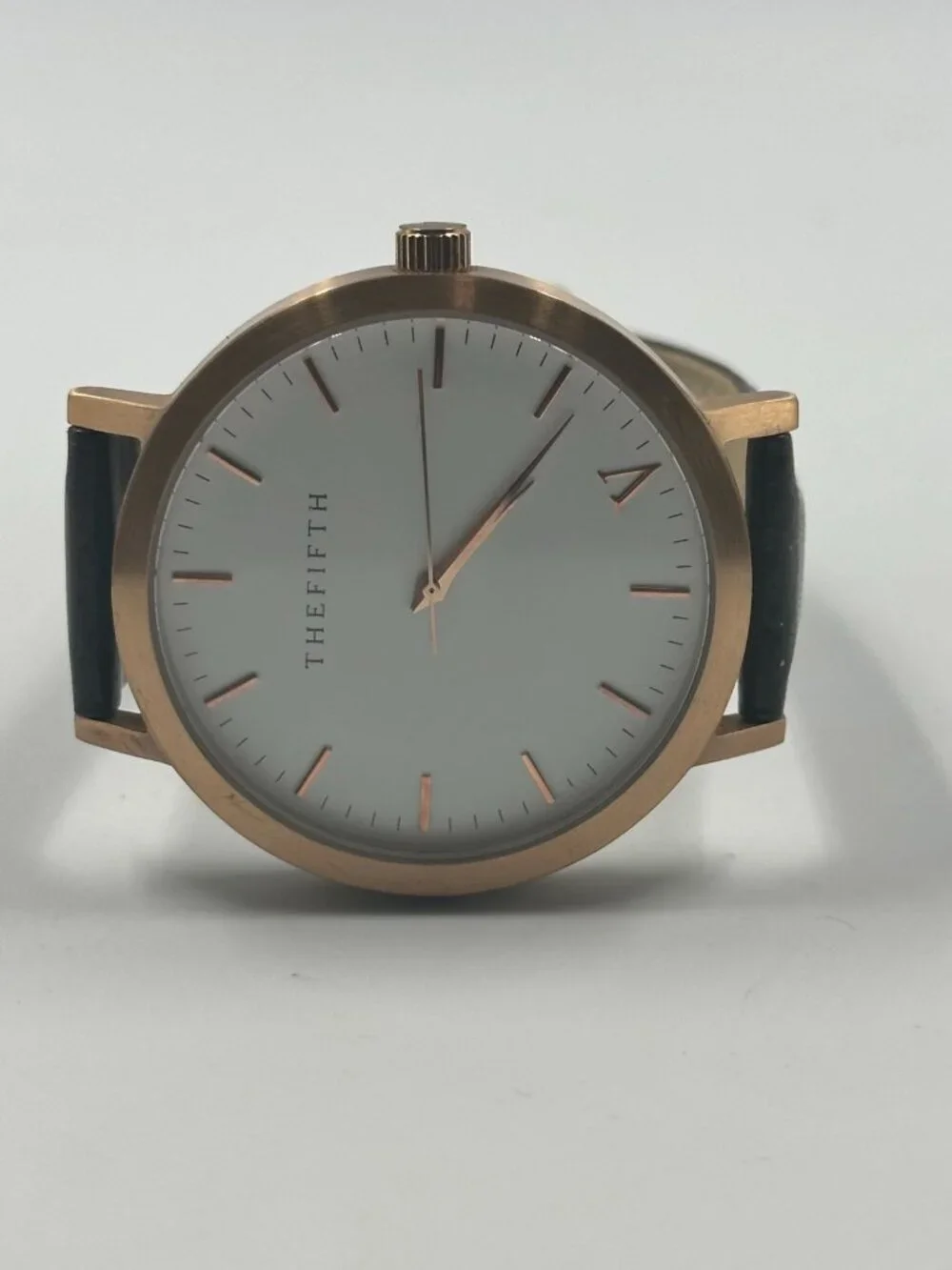 The Fifth Watch Women Rose Gold Tone Brown Band 42MM Dial New Battery 9